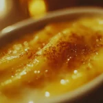 Classic crème brûlée with caramelized top