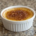 Perfectly caramelized crème brûlée with a golden crust