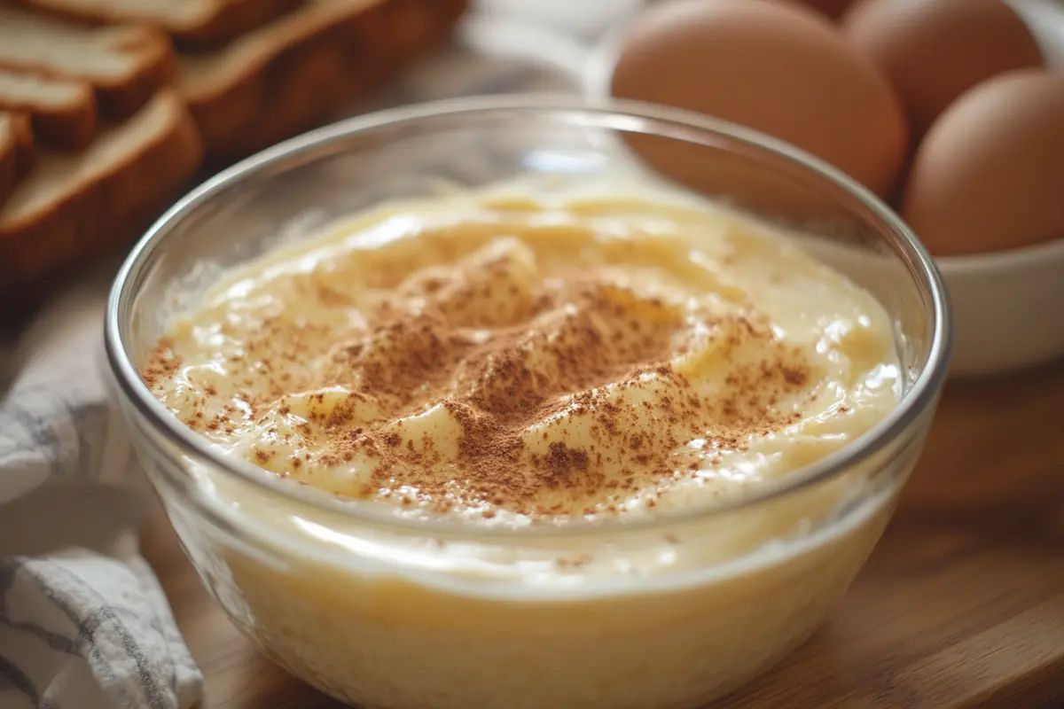 French toast mixture in a bowl