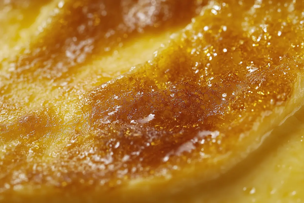 Evenly caramelized crème brûlée crust